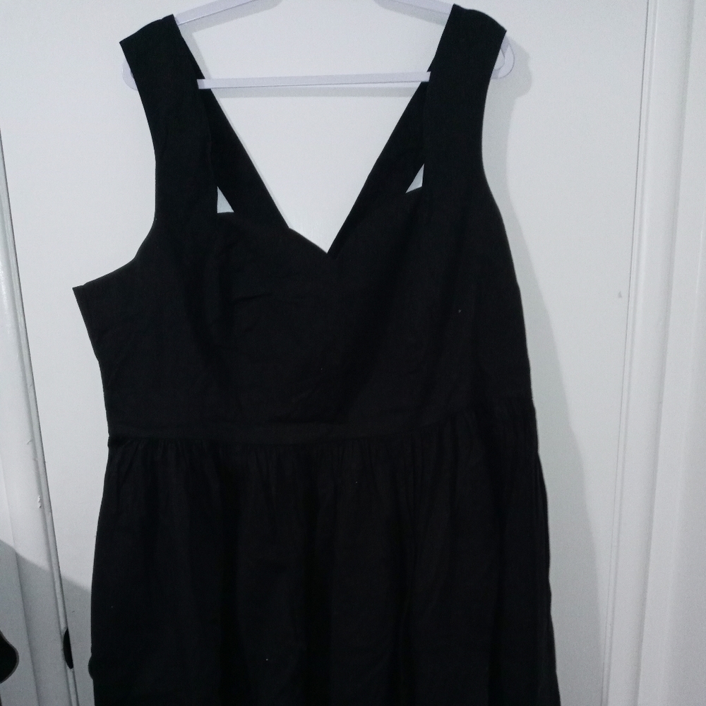 Black flare dress